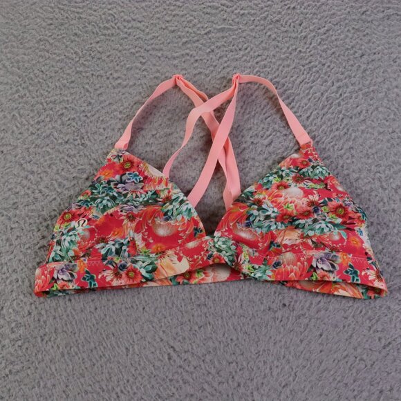 Lululemon Bikini Top Womens 4 Shanti Surf Triangle Top Flowabunga Swim Beach - Picture 1 of 6